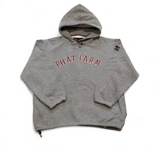 Phat Farm Y2K Skater Heather Gray Pullover Hoodie